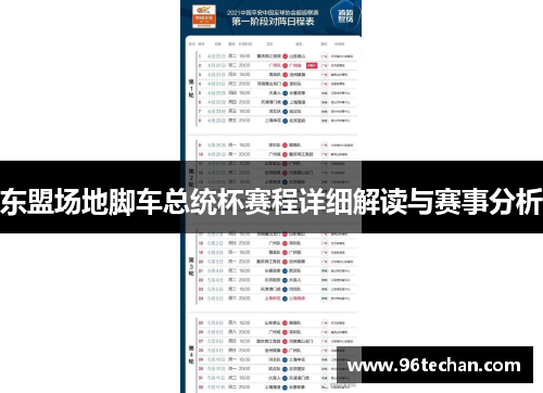 东盟场地脚车总统杯赛程详细解读与赛事分析